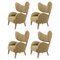 Honey Raf Simons Vidar 3 Natural Oak My Own Lounge Chairs by Lassen, Set of 4 1