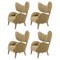 Honey Raf Simons Vidar 3 Natural Oak My Own Lounge Chairs by Lassen, Set of 4, Image 1