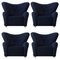 Blue Hallingdal the Tired Man Lounge Chair by Lassen, Set of 4 1