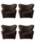 Poltrone Espresso Sheepskin the Tired Man di Lassen, set di 4, Immagine 15