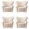 Moonlight Sheepskin The Tired Man Sessel von Lassen, 4 . Set 1