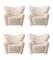 Poltrone Moonlight Sheepskin the Tired Man di Lassen, set di 4, Immagine 2