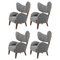 Grey Sahco Zero Smoked Oak My Own Chair Lounge Chairs by Lassen, Set of 4, Image 1