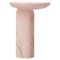 Pink Marble Side Table Sculpted by Frederic Saulou 1