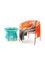 Orange Mint Caribe Lounge Chair by Sebastian Herkner, Set of 4 8