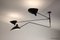 Ceiling Lamp with 2 Still Arms and 1 Rotating Curved by Serge Mouille 2