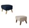 Sand and Natural Oak Sahco Zero Footstool by Lassen, Set of 4, Image 4