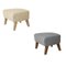 Sand and Natural Oak Sahco Zero Footstool by Lassen, Set of 4, Image 5