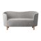 Grey Sahco Zero and Natural Oak Mingle Sofa by Lassen 2