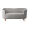 Grey Sahco Zero and Natural Oak Mingle Sofa by Lassen, Image 2