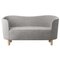 Grey Sahco Zero and Natural Oak Mingle Sofa by Lassen 1