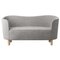 Grey Sahco Zero and Natural Oak Mingle Sofa by Lassen, Image 1