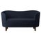 Blue Sahco Zero and Smoked Oak Mingle Sofa by Lassen, Image 1