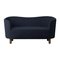 Blue Sahco Zero and Smoked Oak Mingle Sofa by Lassen, Image 2