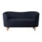 Blue Sahco Zero and Natural Oak Mingle Sofa by Lassen 2