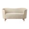 Beige Sahco Zero and Natural Oak Mingle Sofa by Lassen 2