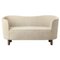 Beige Sahco Zero and Smoked Oak Mingle Sofa by Lassen, Image 1