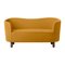 Orange and Smoked Oak Raf Simons Vidar 3 Mingle Sofa by Lassen 2