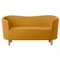 Orange and Natural Oak Raf Simons Vidar 3 Mingle Sofa by Lassen 1