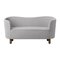 Light Grey and Smoked Oak Raf Simons Vidar 3 Mingle Sofa by Lassen, Image 2