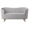 Light Grey and Natural Oak Raf Simons Vidar 3 Mingle Sofa by Lassen, Image 1