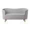 Light Grey and Natural Oak Raf Simons Vidar 3 Mingle Sofa by Lassen, Image 2