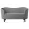 Grey and Smoked Oak Raf Simons Vidar 3 Mingle Sofa by Lassen, Image 1