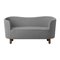Grey and Smoked Oak Raf Simons Vidar 3 Mingle Sofa by Lassen, Image 2