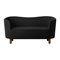 Dark Grey and Smoked Oak Raf Simons Vidar 3 Mingle Sofa by Lassen, Image 2