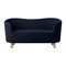 Blue and Natural Oak Raf Simons Vidar 3 Mingle Sofa by Lassen 2