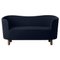 Blue and Smoked Oak Raf Simons Vidar 3 Mingle Sofa by Lassen 1