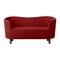 Raf Simons Vidar 3 Mingle Sofa aus roter und geräucherter Eiche von Lassen 2