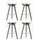 Brown Oak and Stainless Steel Bar Stools by Lassen, Set of 4 2