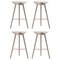 Oak and Copper Bar Stools by Lassen, Set of 4, Image 1
