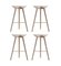 Oak and Brass Bar Stools by Lassen, Set of 4 2