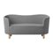 Grey and Natural Oak Raf Simons Vidar 3 Mingle Sofa by Lassen 2