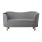 Grey and Natural Oak Raf Simons Vidar 3 Mingle Sofa by Lassen, Image 2