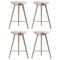 Oak and Brass Counter Stools by Lassen, Set of 4, Image 1