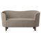 Beige and Smoked Oak Raf Simons Vidar 3 Mingle Sofa by Lassen 1