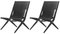 Black Stained Oak and Black Leather Saxe Chairs by Lassen, Set of 2 2