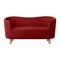 Raf Simons Vidar 3 Mingle Sofa in Rot & Eiche Natur von Mogens Lassen 2