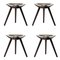 Brown Oak Stool by Lassen, Set of 4 2