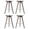 Brown Oak and Copper Bar Stools by Lassen, Set of 4, Image 1