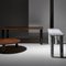 Small Sunday Dining Table in Black Wood and White Marble by Jean-Baptiste Souletie, Image 10