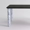 Medium Sunday Dining Table in Black Wood and White Marble by Jean-Baptiste Souletie 3