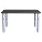 Medium Sunday Dining Table in Black Wood and White Marble by Jean-Baptiste Souletie 1