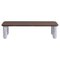 Small Sunday Coffee Table in Walnut and White Marble by Jean-Baptiste Souletie, Image 1