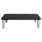 Medium Sunday Coffee Table in Black Wood and White Marble by Jean-Baptiste Souletie 1