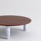Round Sunday Coffee Table in Walnut and White Marble by Jean-Baptiste Souletie, Image 3