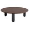 Round Sunday Coffee Table in Walnut and Black Marble by Jean-Baptiste Souletie 1